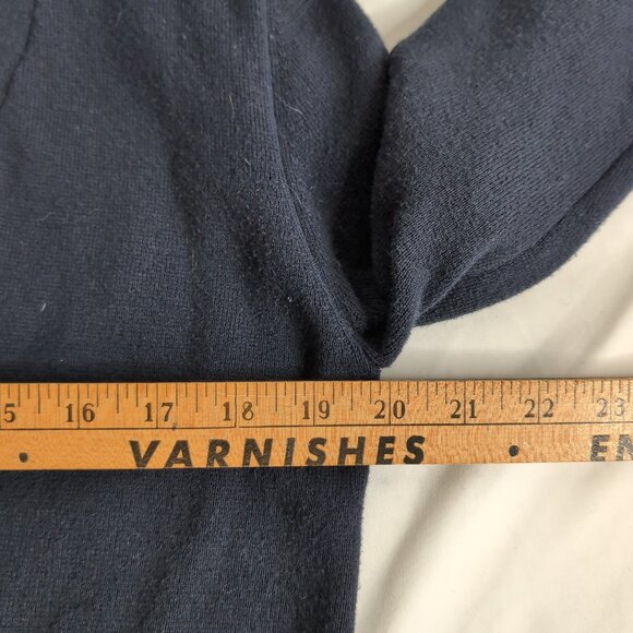 LE31 Simons Men's Navy Open Front Cardigan, Small - Picture 5 of 6